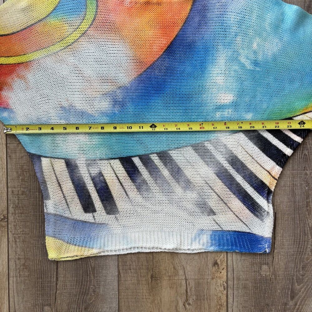 Bella Amore Made in Italy Women Top Size S Art to Wear Music Piano Teacher Artsy - Picture 8 of 12